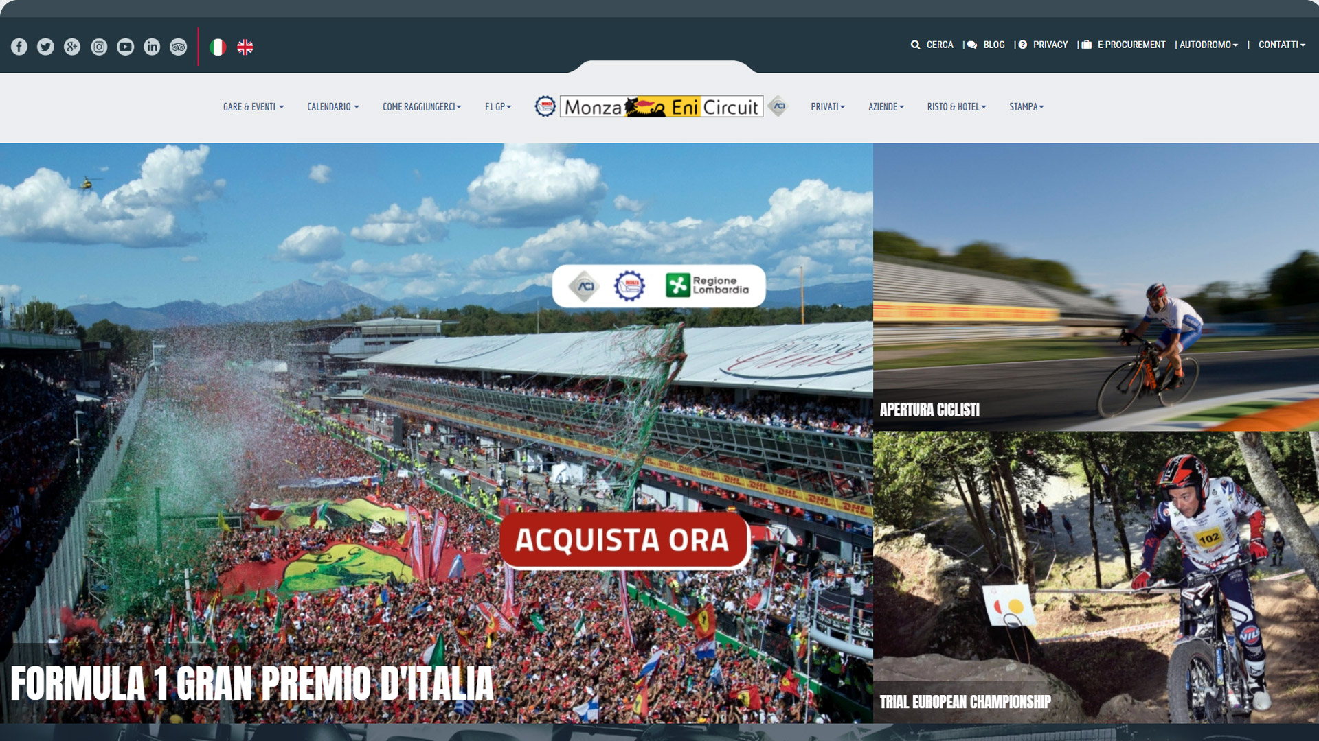 Monza Eni Circuit - eWeb Srl - web tailor design and marketing