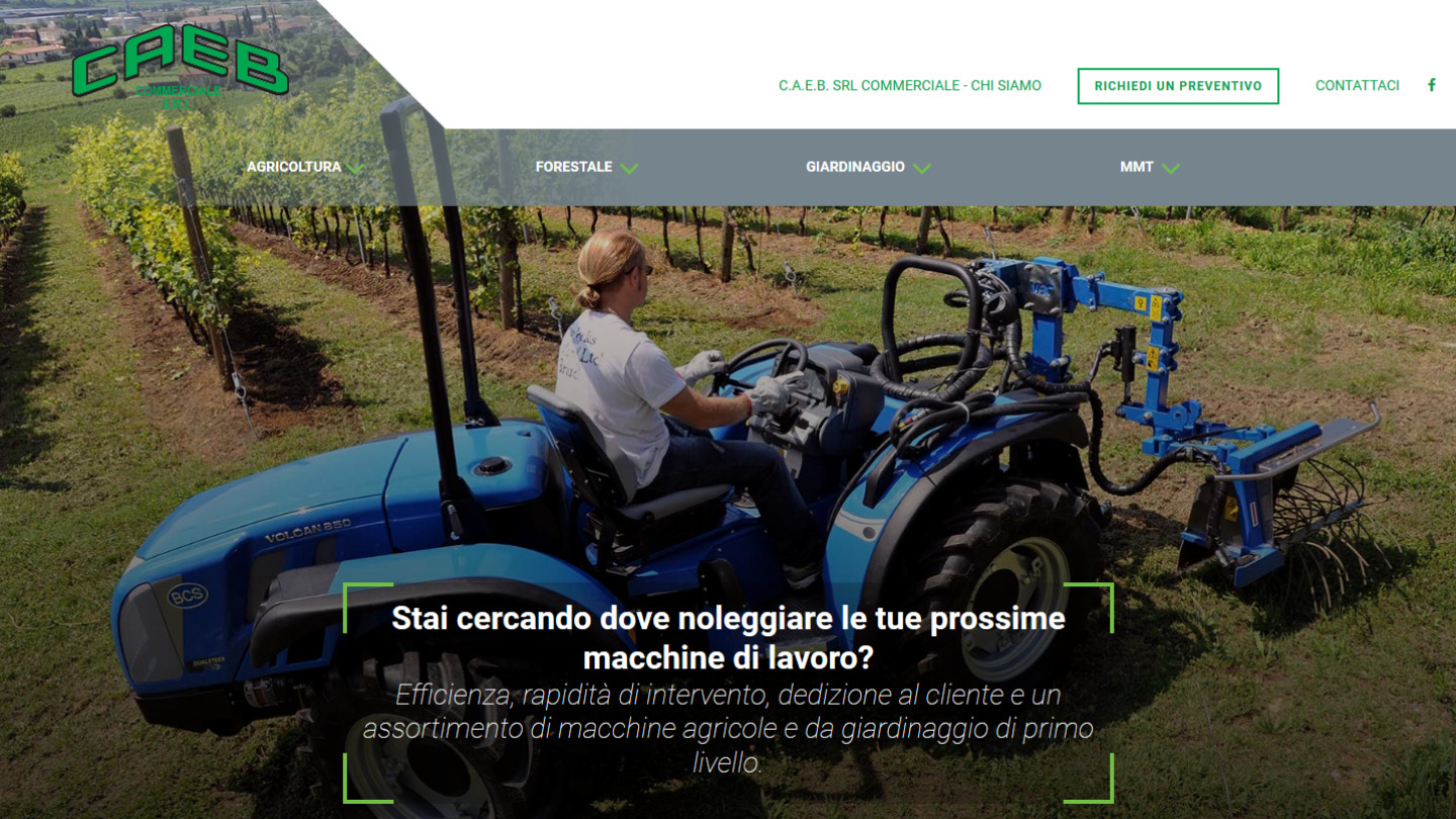 sito web CAEB Commerciale srl - tailor made by eWeb srl