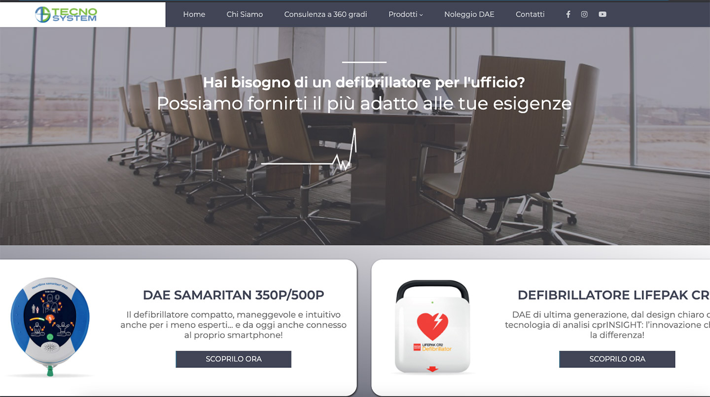 TecnoSystem | Defibrillatori Brescia - sito realizzato da Eweb Bergamo