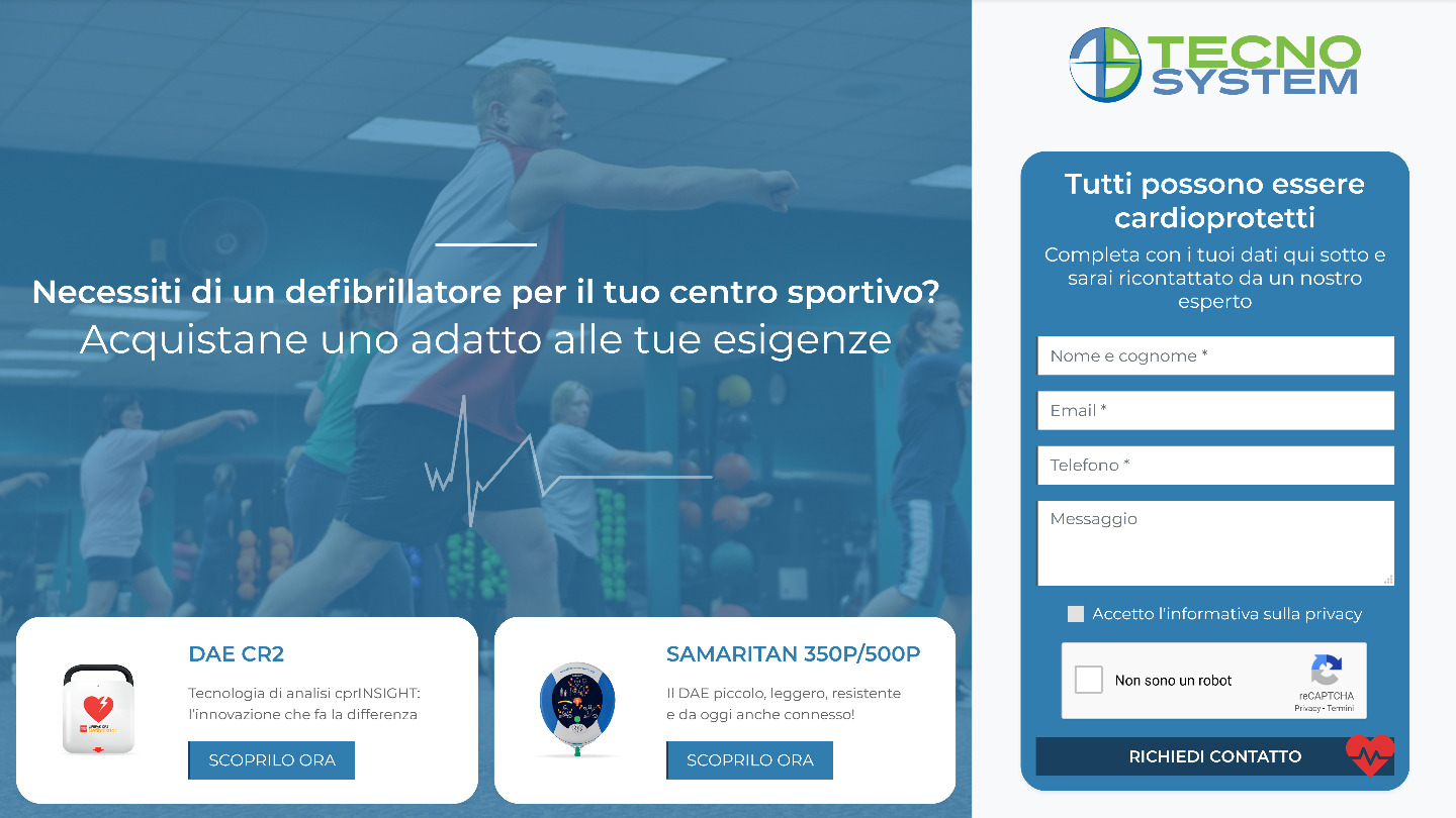 sito web Defibrillatori Bergamo | Tecno System - tailor made by eWeb