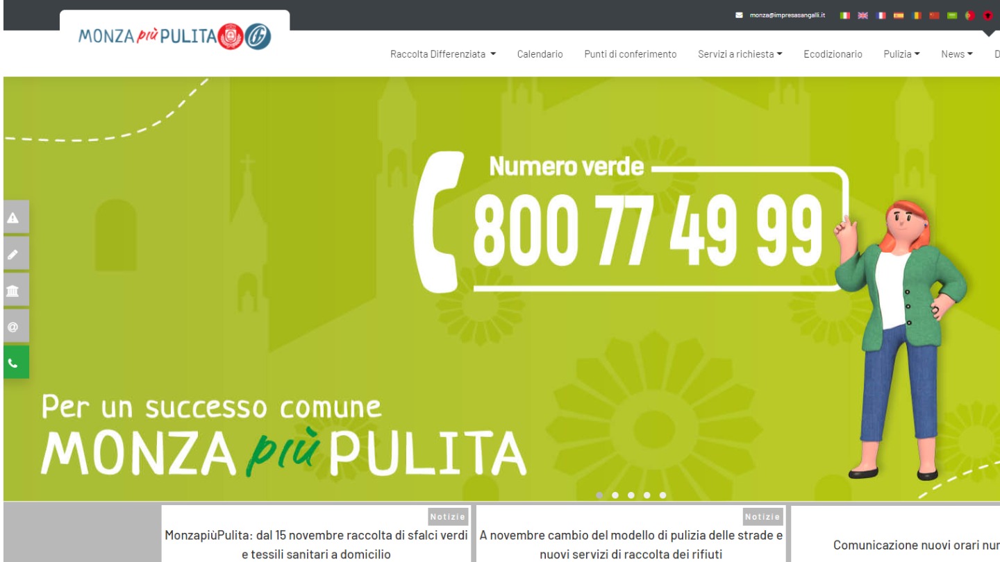 Monza Pulita - Portale web | eWeb portfolio