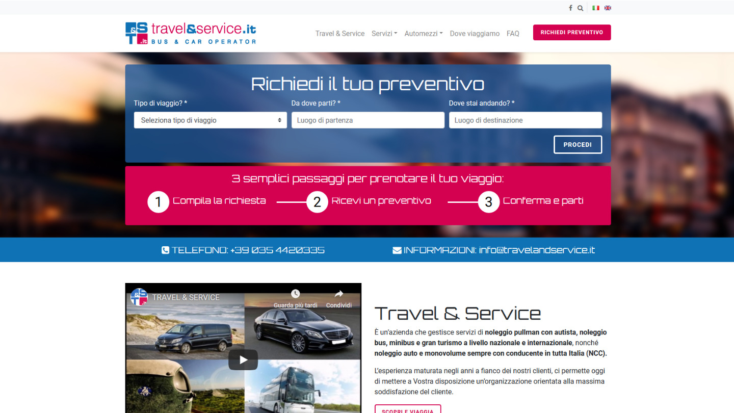 Travel & Service - servizi e trasporti a noleggio con conducente