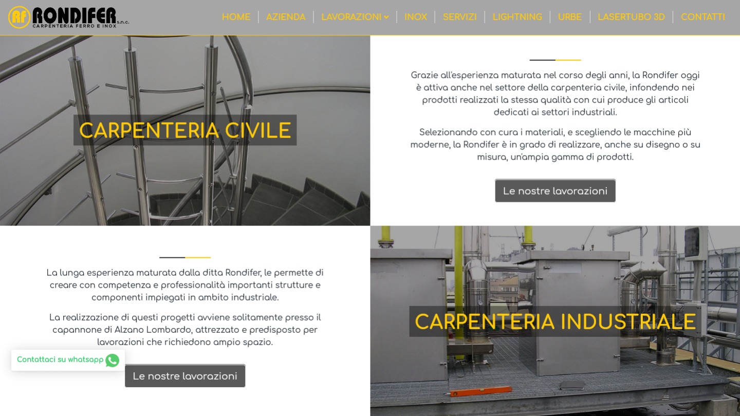Rondifer snc - il nuovo sito realizzato da eWeb srl Bergamo