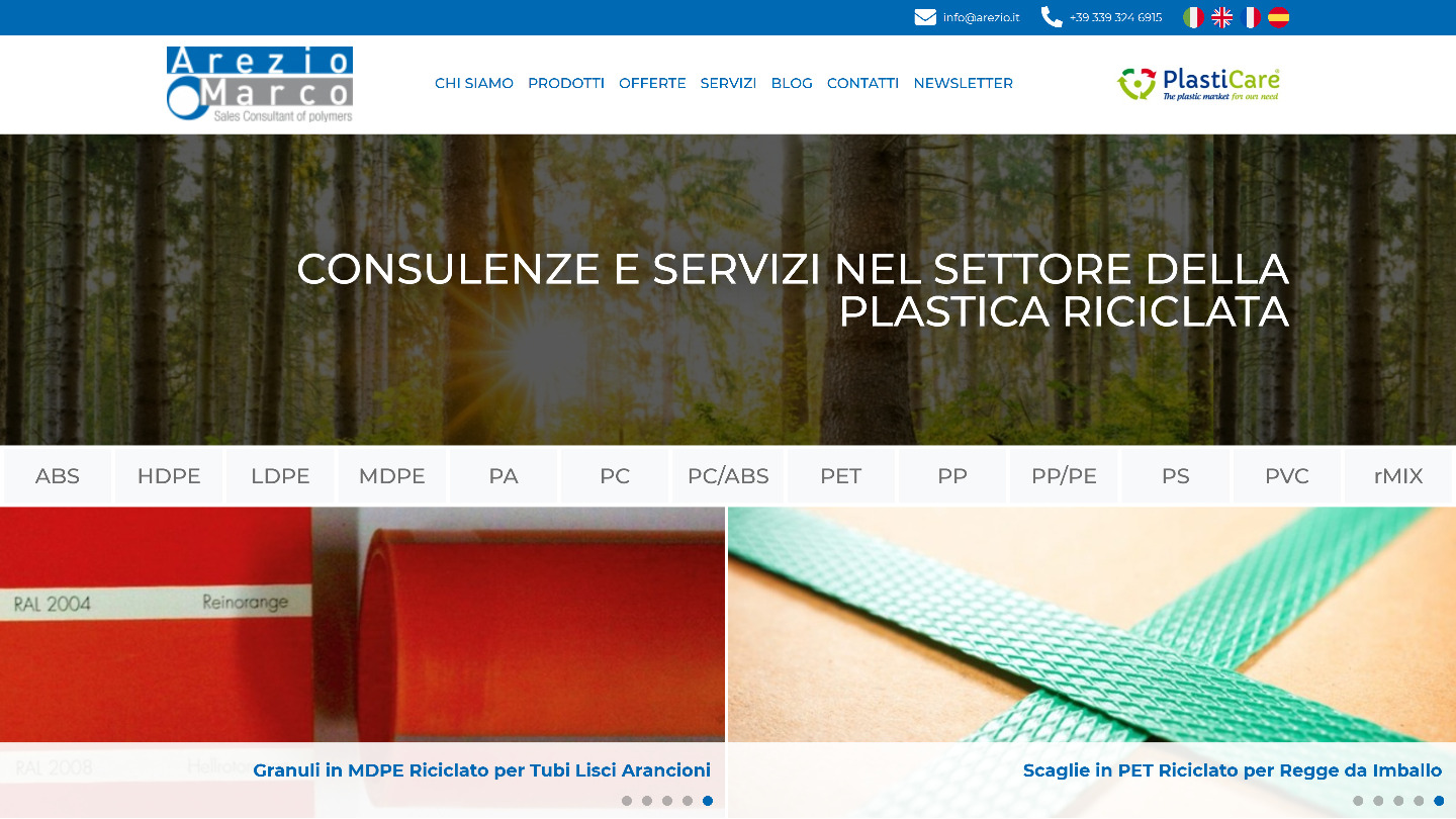 sito web Arezio Marco Imp. Ind. - tailor made by eWeb
