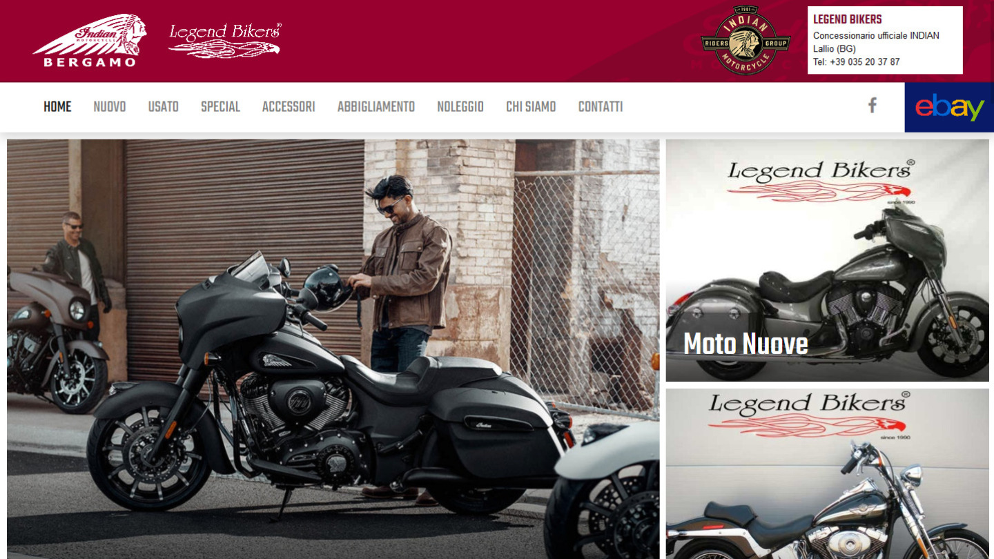 sito Legend Bikers srl - tailor made by eWeb srl