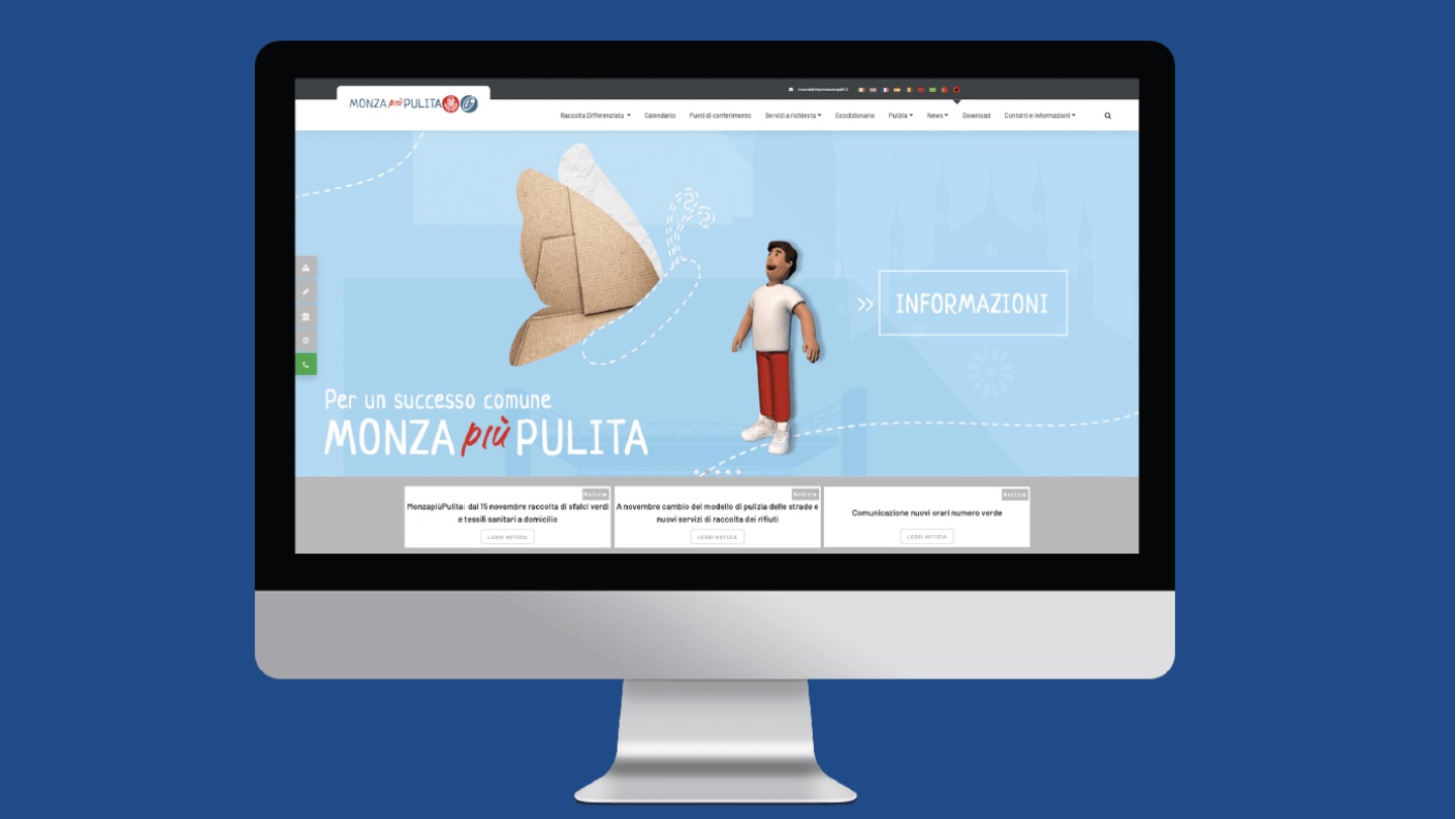 Monza Pulita | Portale web informativo e interattivo sviluppato da eWeb  - eWeb