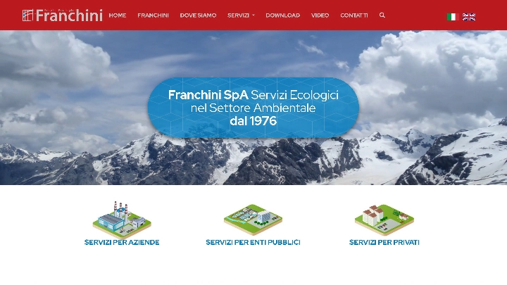 restyling sito web Franchini Servizi Ecologici - tailor made by eWeb